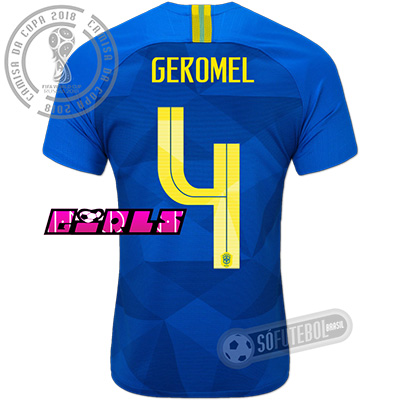 Camisa Brasil 2018 Geromel - Camiseta Futebol Seleção Azul